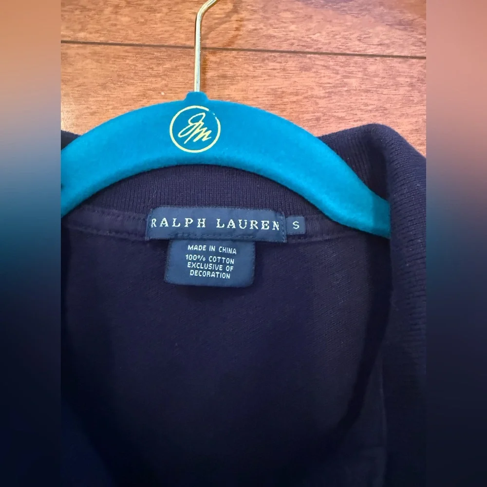 Ralph Lauren Women’s Polo Shirt in Navy with Gold Emblem